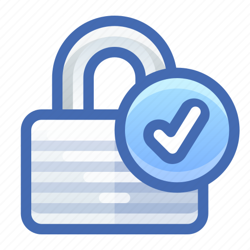 Lock, security, encryption, check, tick icon - Download on Iconfinder