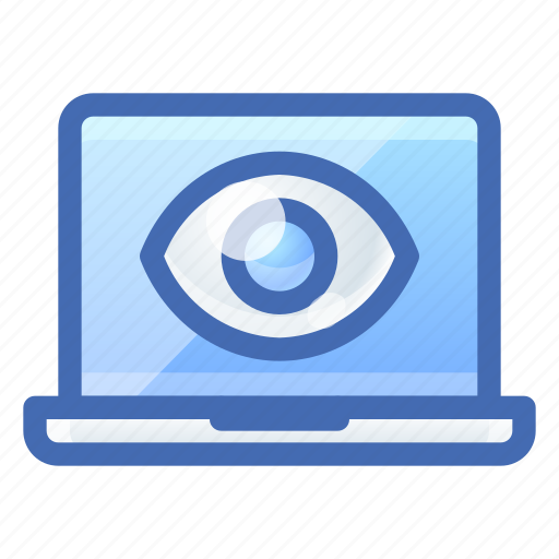 Laptop, privacy, eye, track icon - Download on Iconfinder