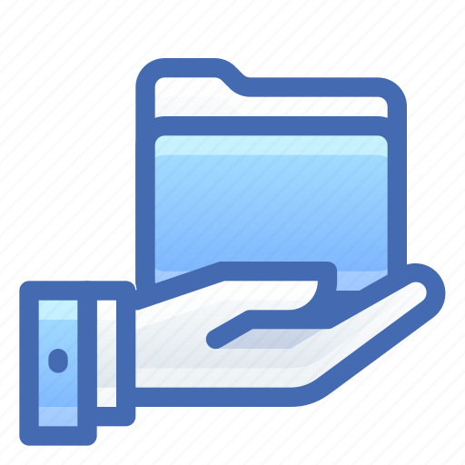 Folder, share, shared, hand icon - Download on Iconfinder