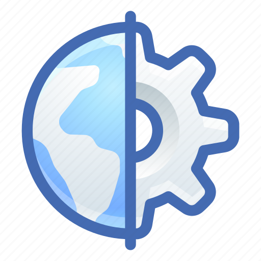 Global, process, gear, globe, settings icon - Download on Iconfinder