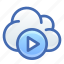 cloud, video, hosting, play 