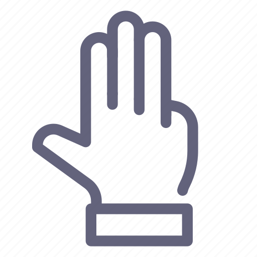 Hand, four, fingers, gesture icon - Download on Iconfinder