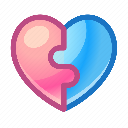 Heart, couple, jigsaw icon - Download on Iconfinder