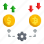 inflation, money, dollar, bitcoin, currency, exchange, arrow 