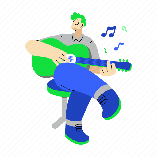 Records, song, guitar, blogger, instrument, record, play illustration - Download on Iconfinder