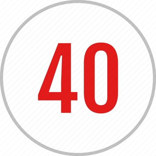 Number, forty icon - Download on Iconfinder on Iconfinder