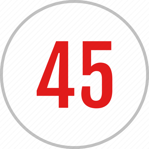 Number, 45 icon - Download on Iconfinder on Iconfinder