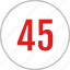 number, 45 
