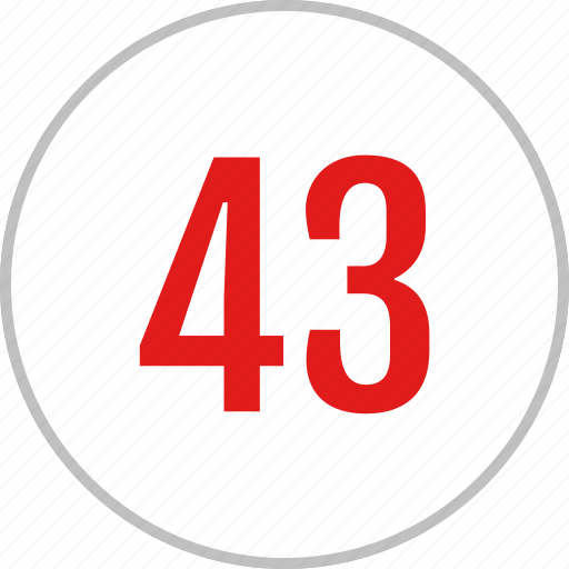 Number, 43 icon - Download on Iconfinder on Iconfinder