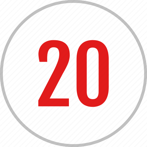 Number, twenty icon - Download on Iconfinder on Iconfinder