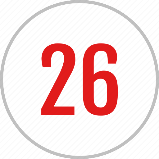 Number, 26 icon - Download on Iconfinder on Iconfinder