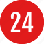 number, 24 