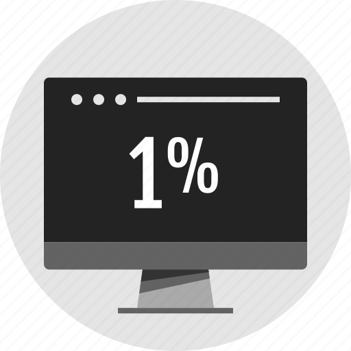 Data, infographic, one percent, percent, web icon - Download on Iconfinder