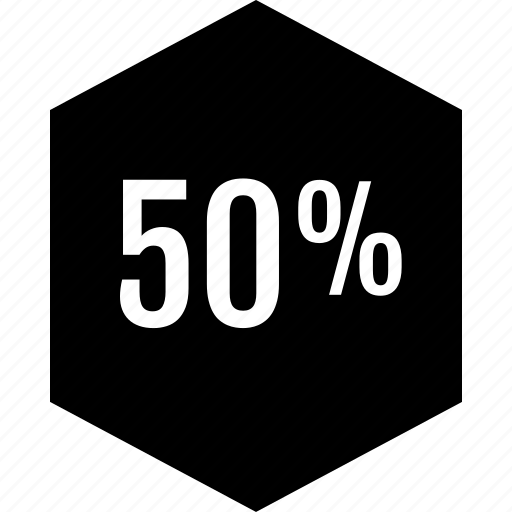 Fifty, graphic, info, percent icon - Download on Iconfinder