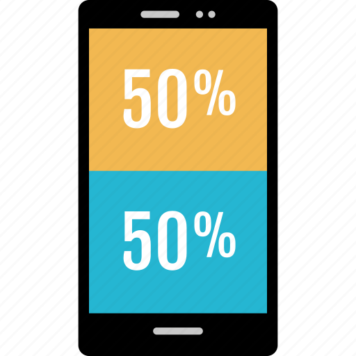 Info, 50, graphic, percent, 50 percent, fifty, half icon - Download on Iconfinder