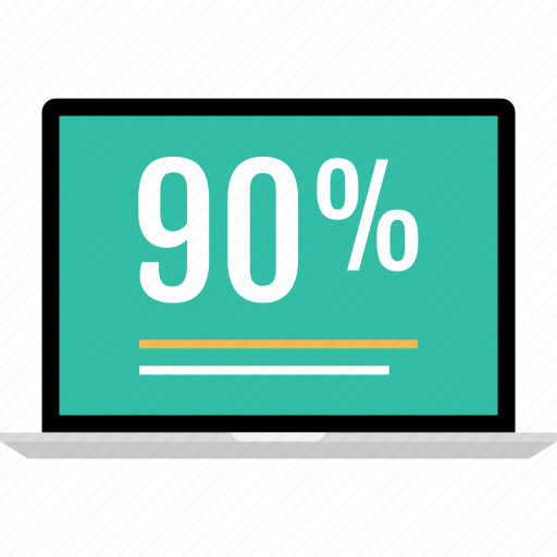 Graphic, info, laptop, ninetey, percent icon - Download on Iconfinder
