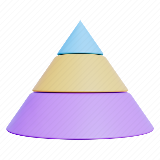 Pyramid chart, pyramid graph, graph, chart, analytics, statistics, infographic 3D illustration - Download on Iconfinder