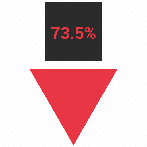 Arrow, percent, percentage, seventy, three icon - Download on Iconfinder