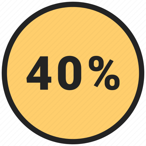Info, forty, percent, graphic icon - Download on Iconfinder