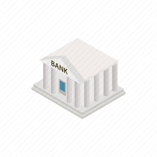Architecture, bank, building, column, finance, investment, isometric icon - Download on Iconfinder