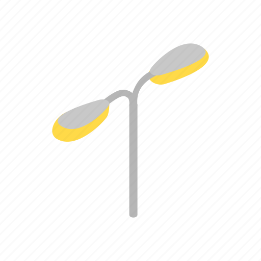 Electricity, equipment, isometric, lamp, light, pole, street icon - Download on Iconfinder