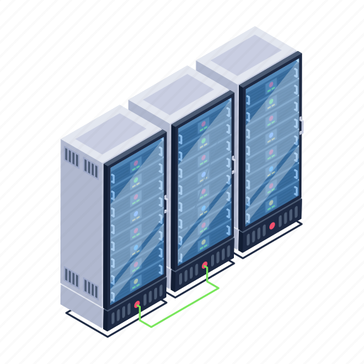 Server network, server room, data bank, datacenter network, storage servers icon - Download on Iconfinder