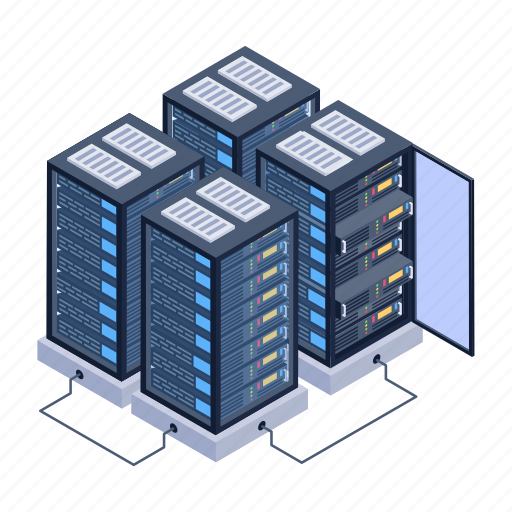 .svg, server network, server room, data bank, datacenter network, storage servers icon - Download on Iconfinder