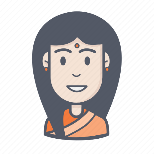 Female, girl, saree, woman icon - Download on Iconfinder