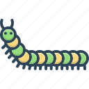 caterpillar, coat of mail, creature, green, hauberk, insect, worm
