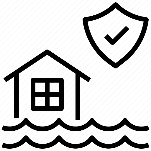 Flood, house, insurance, coverage, protect, disaster icon - Download on Iconfinder