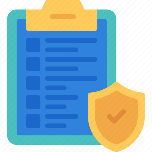 Clipboard, security, shield, insurance, document icon - Download on Iconfinder
