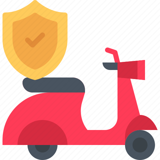 Scooter, insurance, shield, vehicle, transport icon - Download on Iconfinder