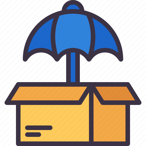 Box, umbrella, unboxing, insurance icon - Download on Iconfinder