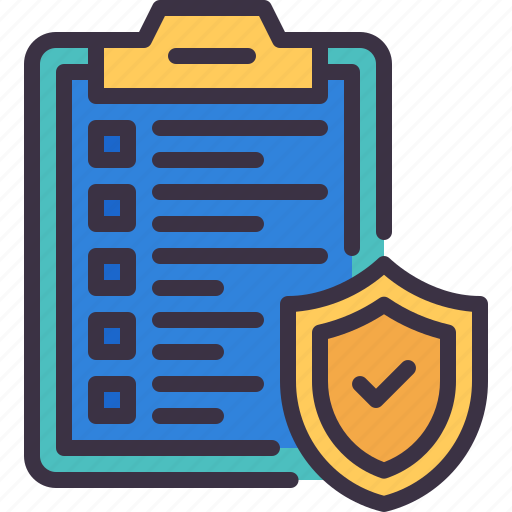 Clipboard, security, shield, insurance, document icon - Download on Iconfinder