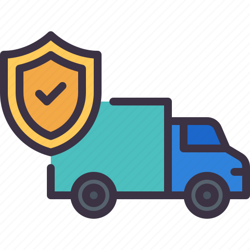 Delivery, truck, protection, shield, car icon - Download on Iconfinder