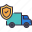 delivery, truck, protection, shield, car 