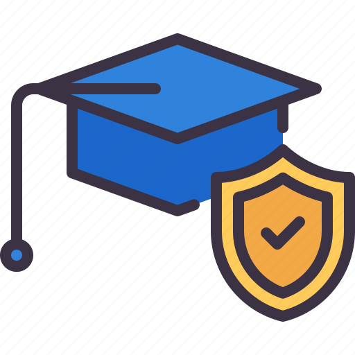 Education, insurance, protection, study, shield icon - Download on Iconfinder