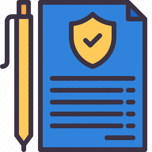 Insurance, privacy, policy, security, document icon - Download on Iconfinder