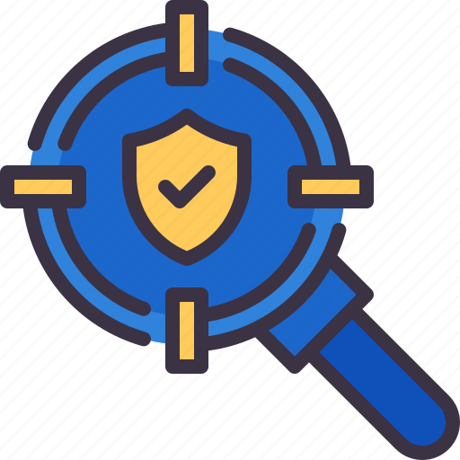 Search, shield, protection, security, magnifying, glass icon - Download on Iconfinder