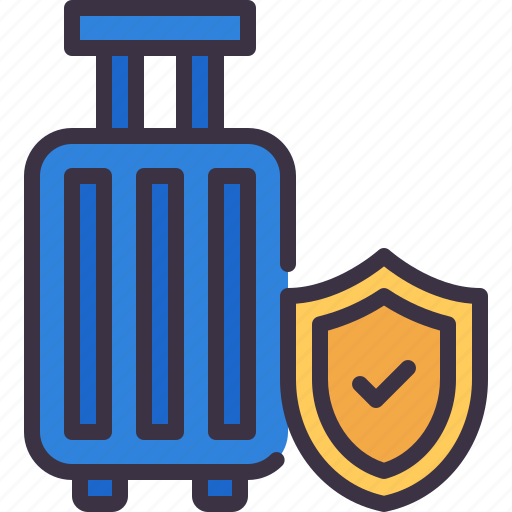 Suitcase, travel, shield, security, insurance icon - Download on Iconfinder