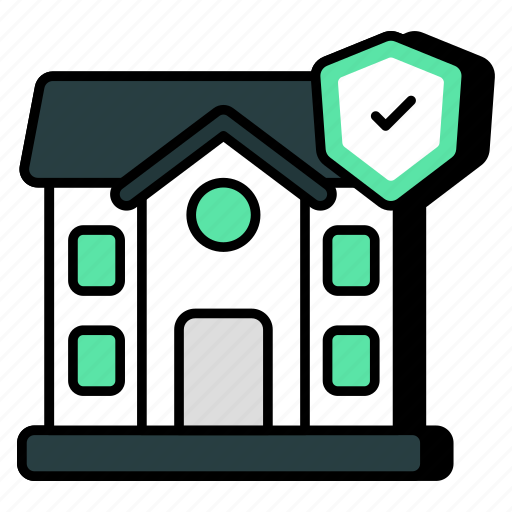 Building security, building protection, building safety, building insurance, building assurance icon - Download on Iconfinder