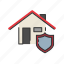 estate, home, house, insurance, protection, shield 