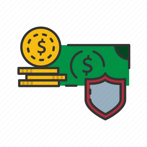 Assets, insurance, investment, money, protection, shield icon - Download on Iconfinder