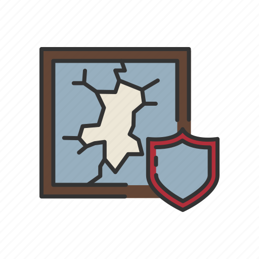 Broken, crusched, glass, insurance, protection, window icon - Download on Iconfinder