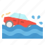 accident, car, flood, insurance 