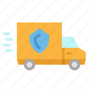 cargo, delivery, movement, shield, truck