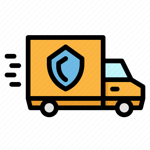Cargo, delivery, movement, shield, truck icon - Download on Iconfinder