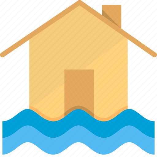 Damage, disaster, flood, home, house, insurance, water icon - Download on Iconfinder
