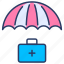 bag, health, insurance, insurance compney, insurance service, medical, umbrella 