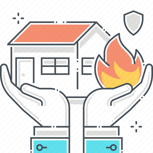Assurance, fire protection, house, immovable, investment, property, real estate icon - Download on Iconfinder
